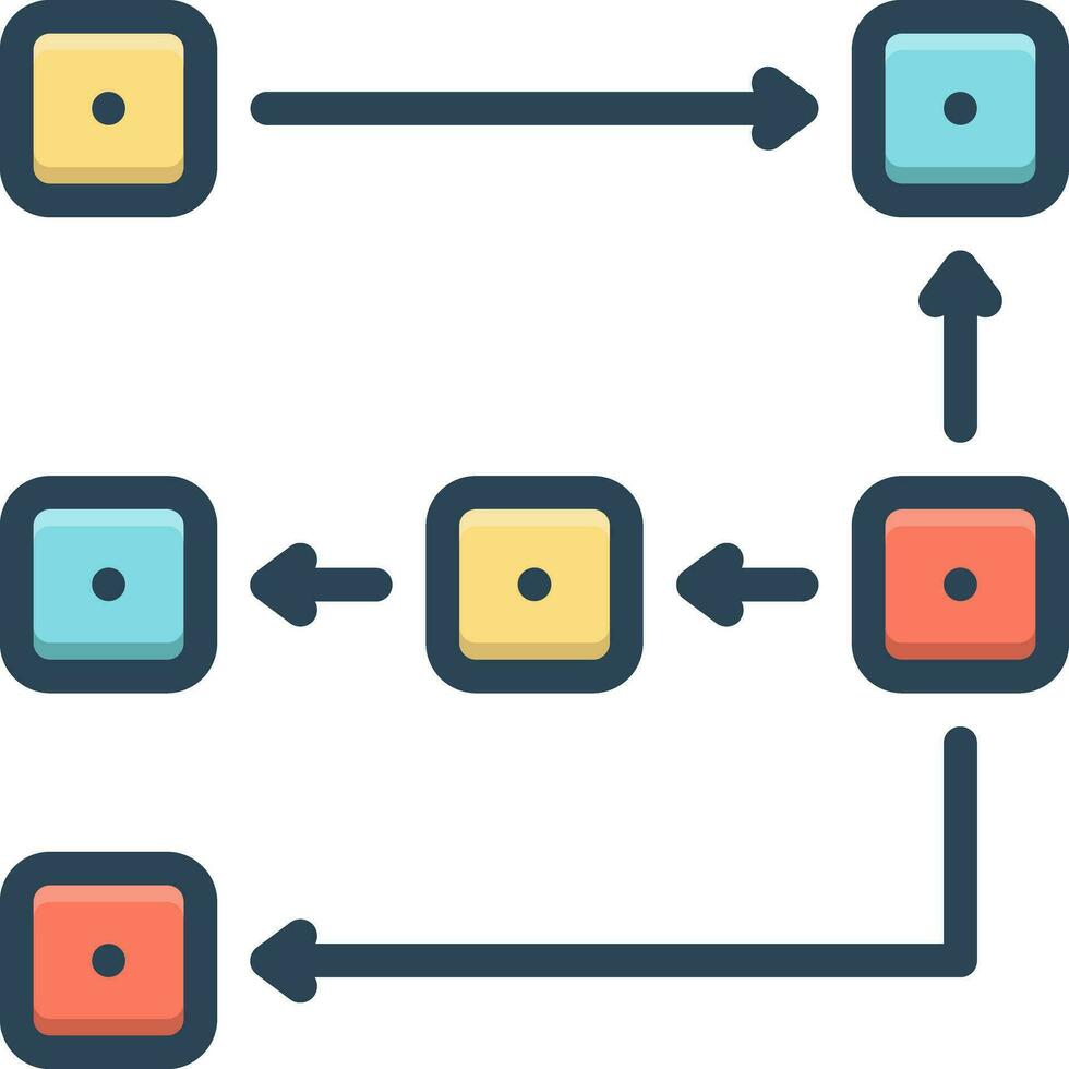 color icono para organizar vector