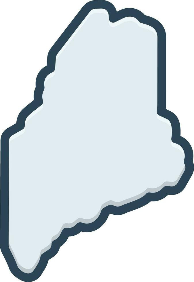 color icon for maine vector