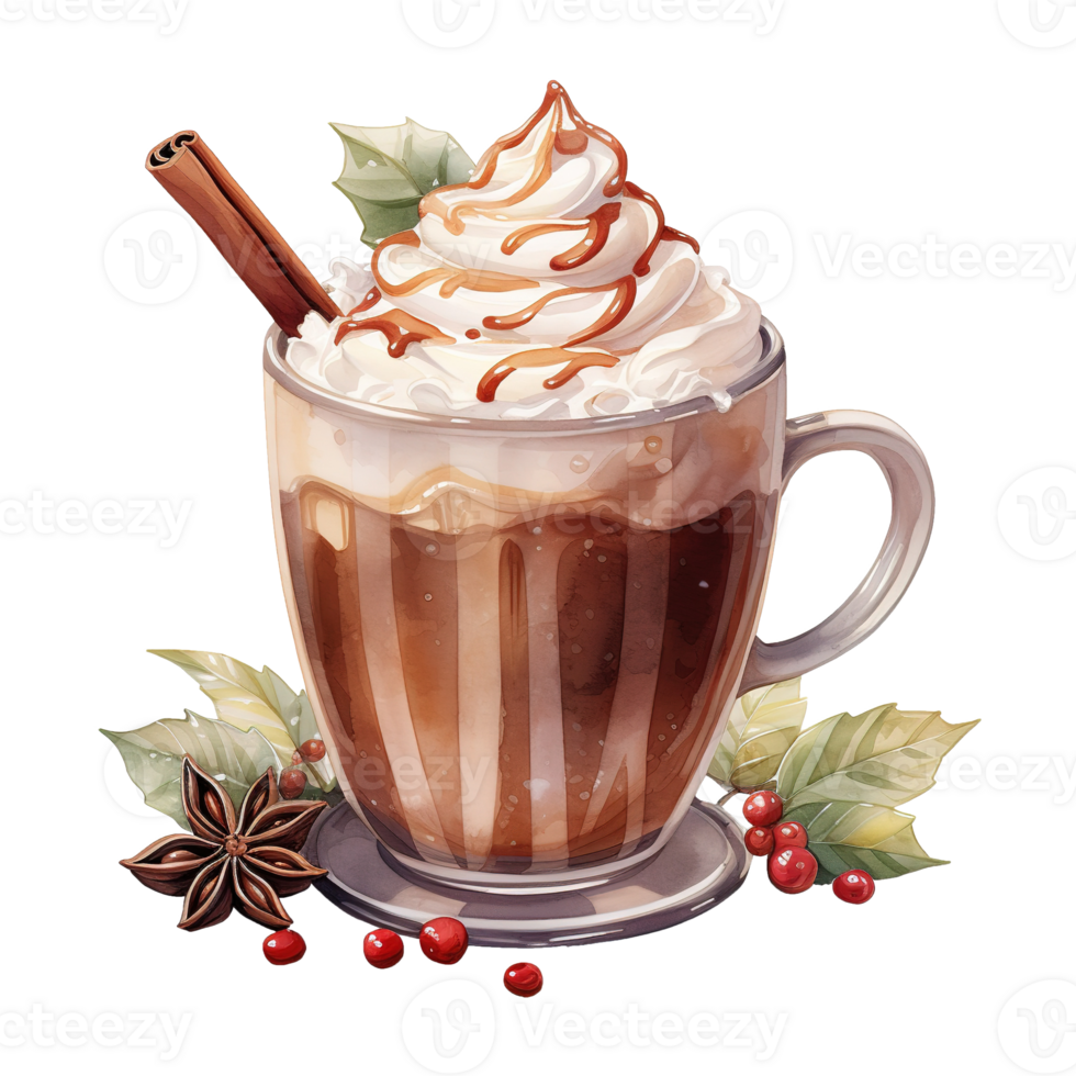 AI generated cup of hot chocolate. AI generated image png