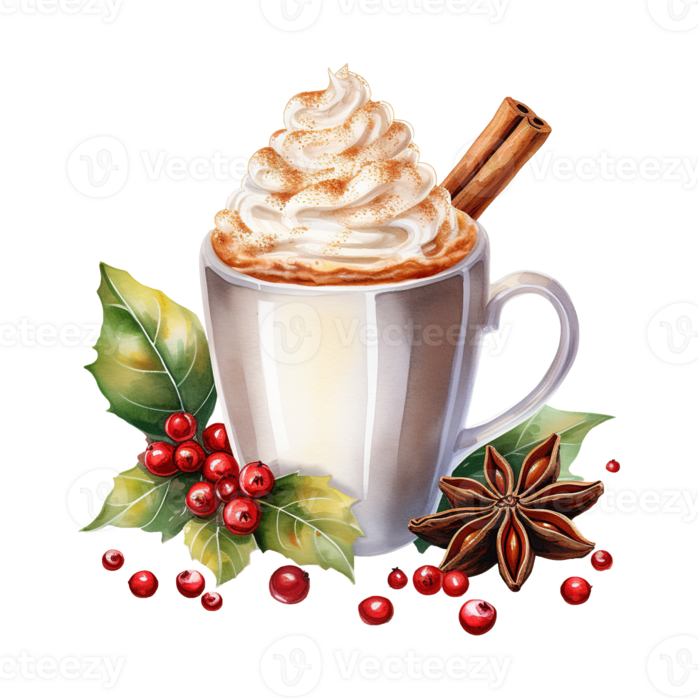 AI generated cup of hot chocolate. AI generated image png