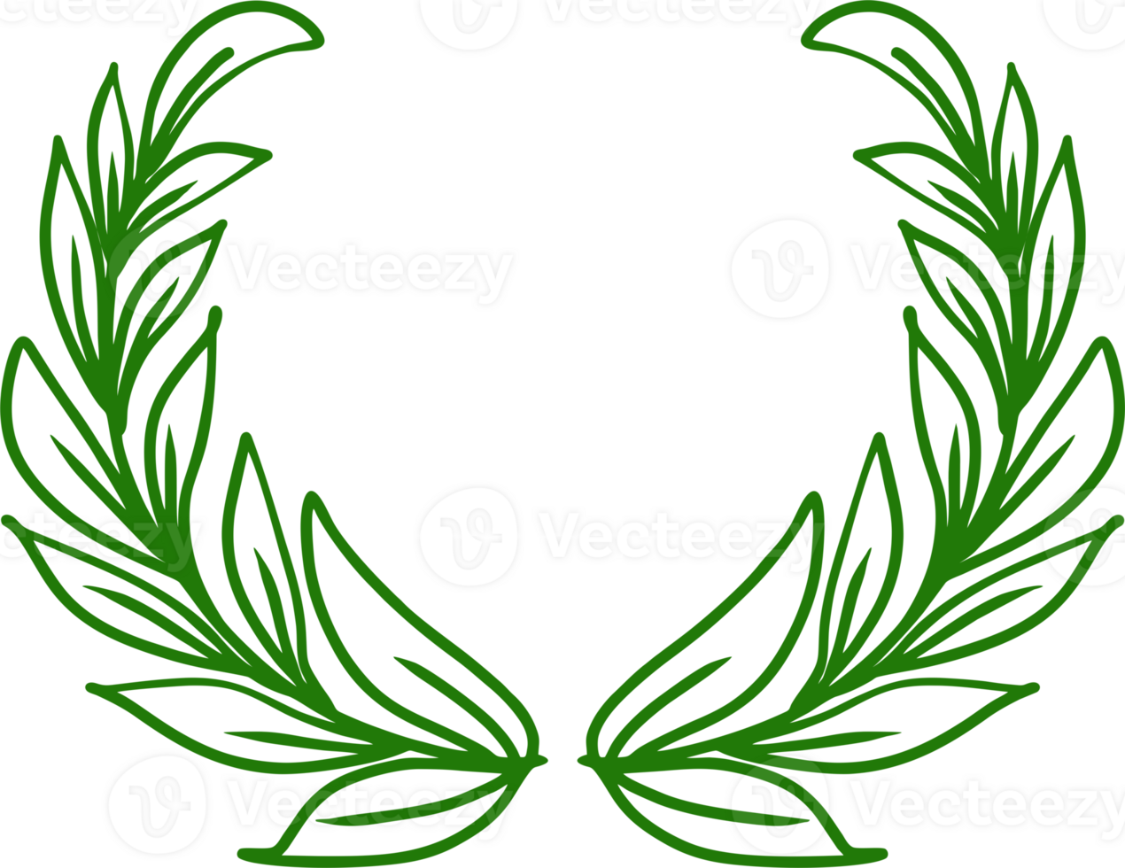Wreaths and branches with leaves laurel png