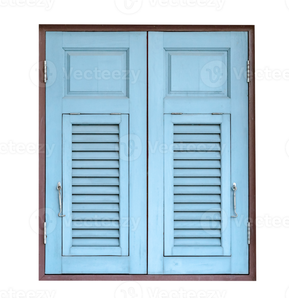 blue wooden window isolated png