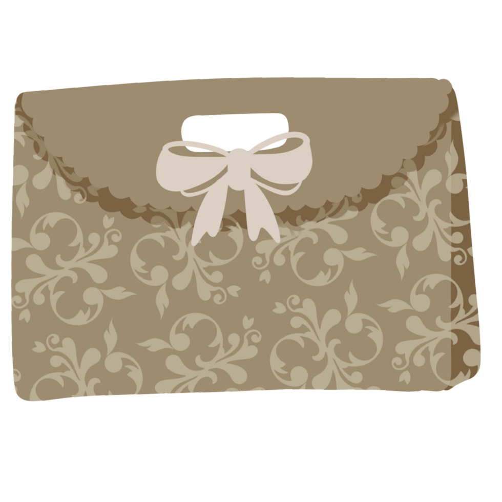 Illustrated Present Box with Beautiful Ribbon png