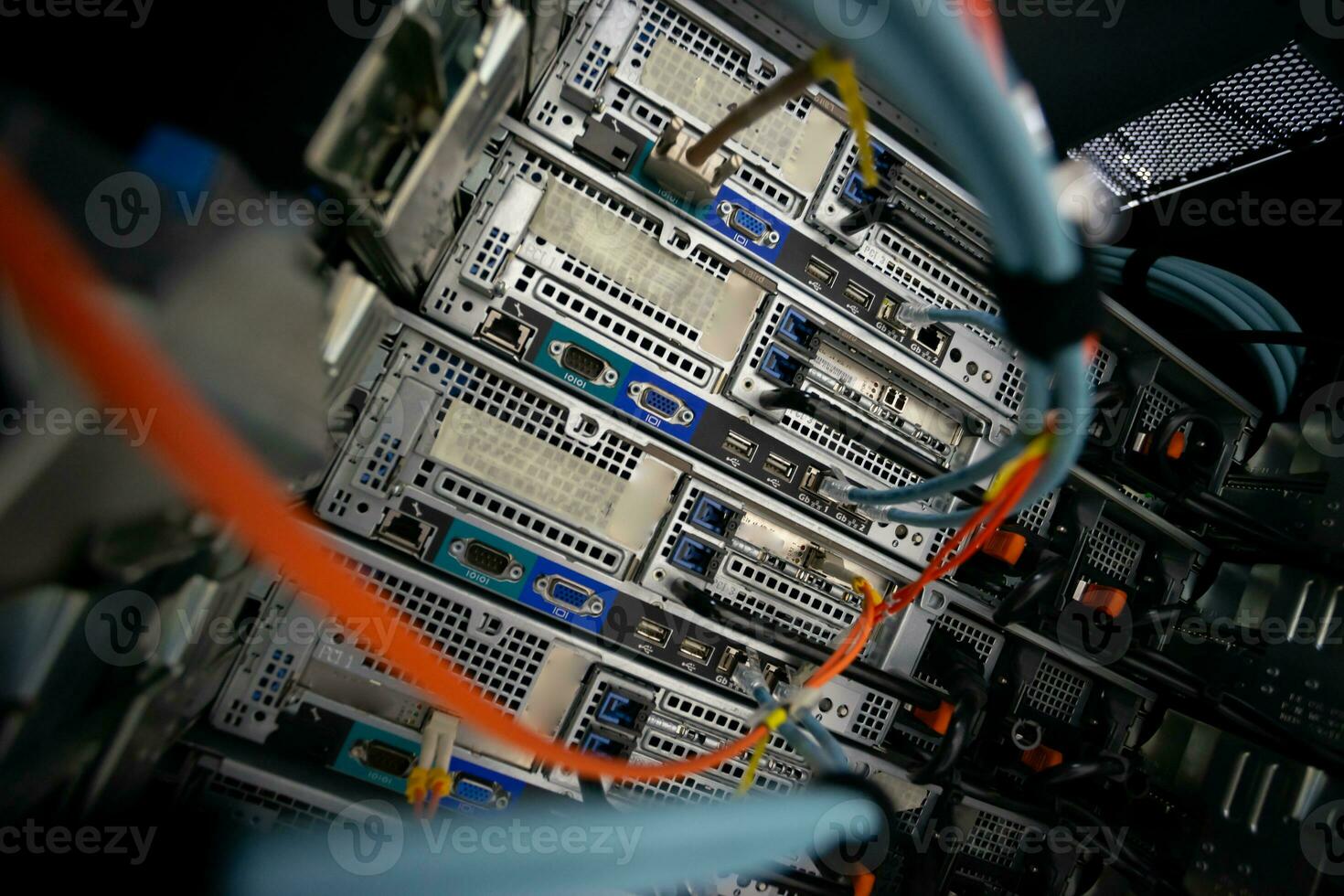 Server in data center room photo