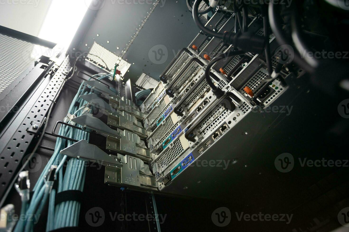 Server in data center room photo