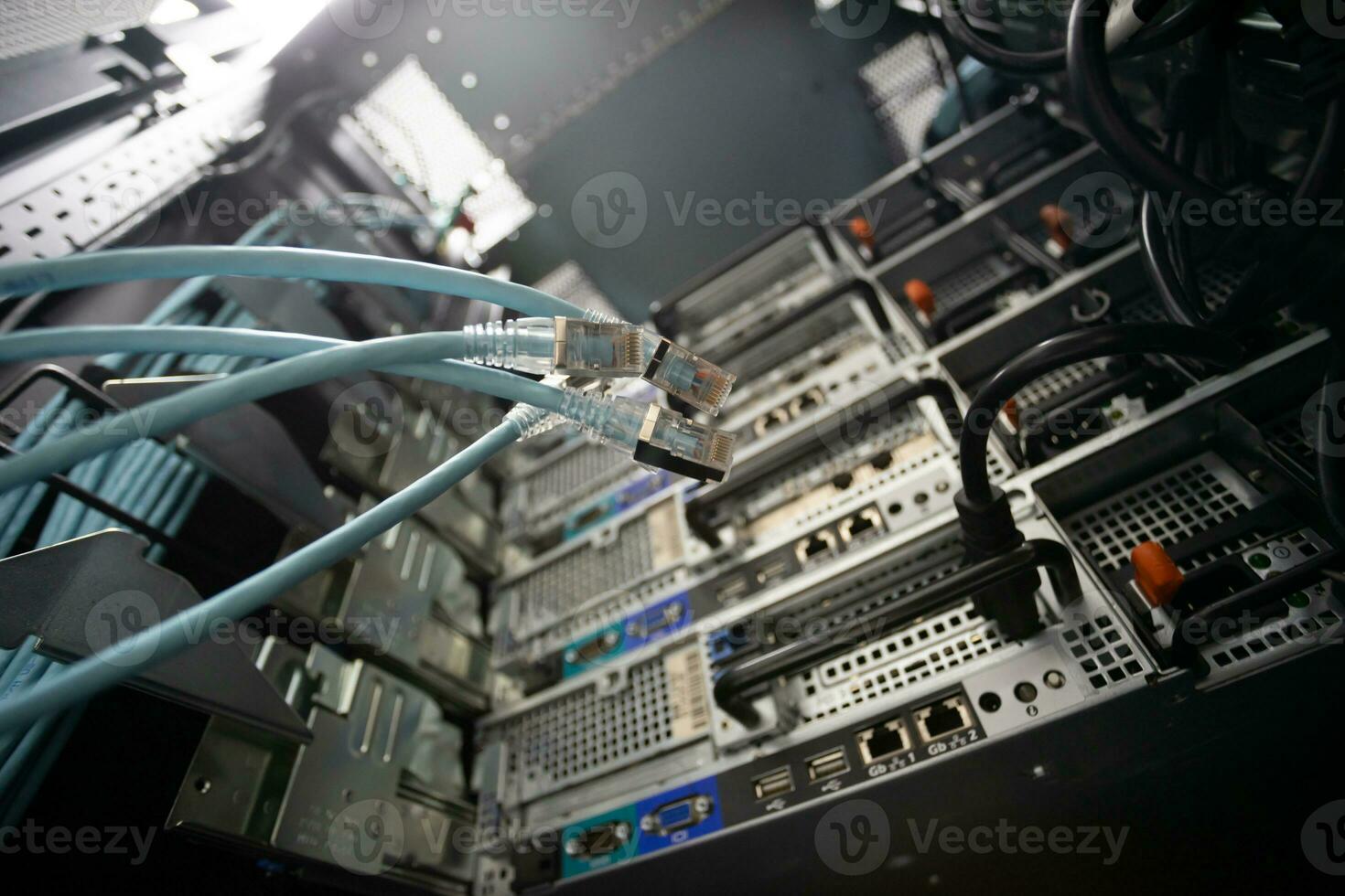 Server in data center room photo