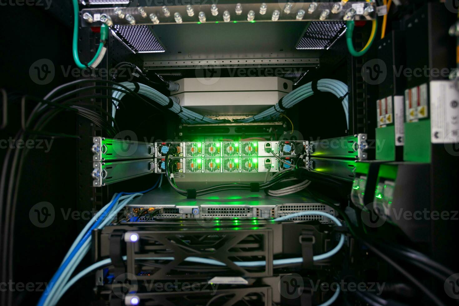 Server in data center room photo