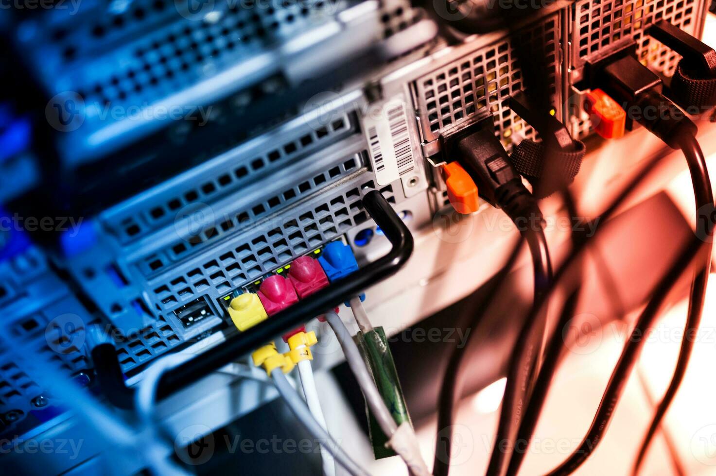Network server in data center room photo