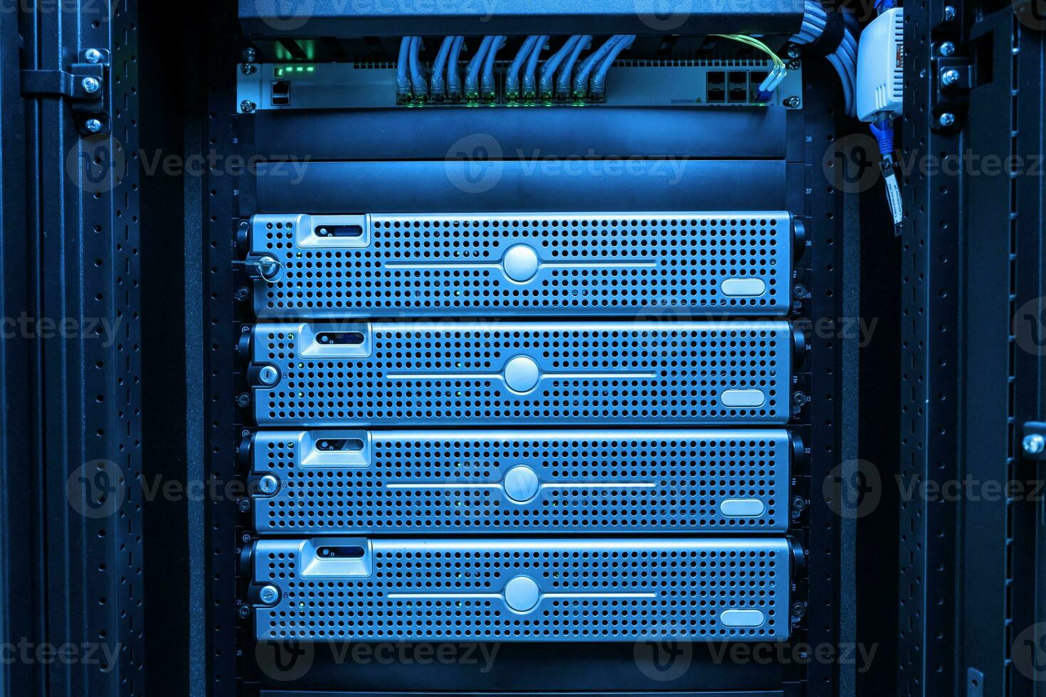 Network server in data center room photo