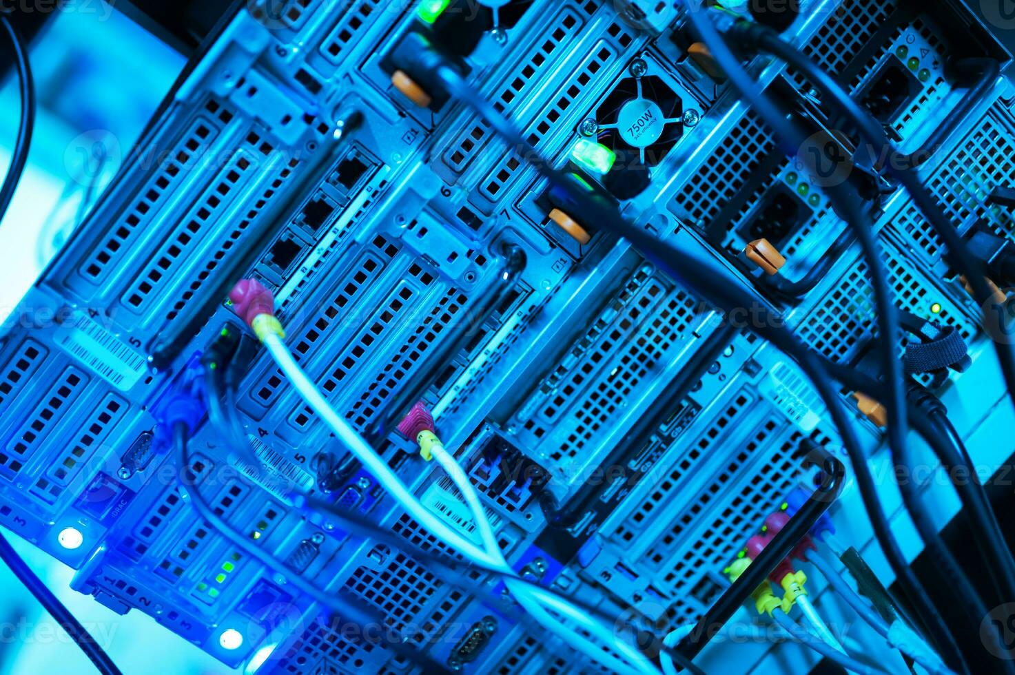Network server in data center room photo