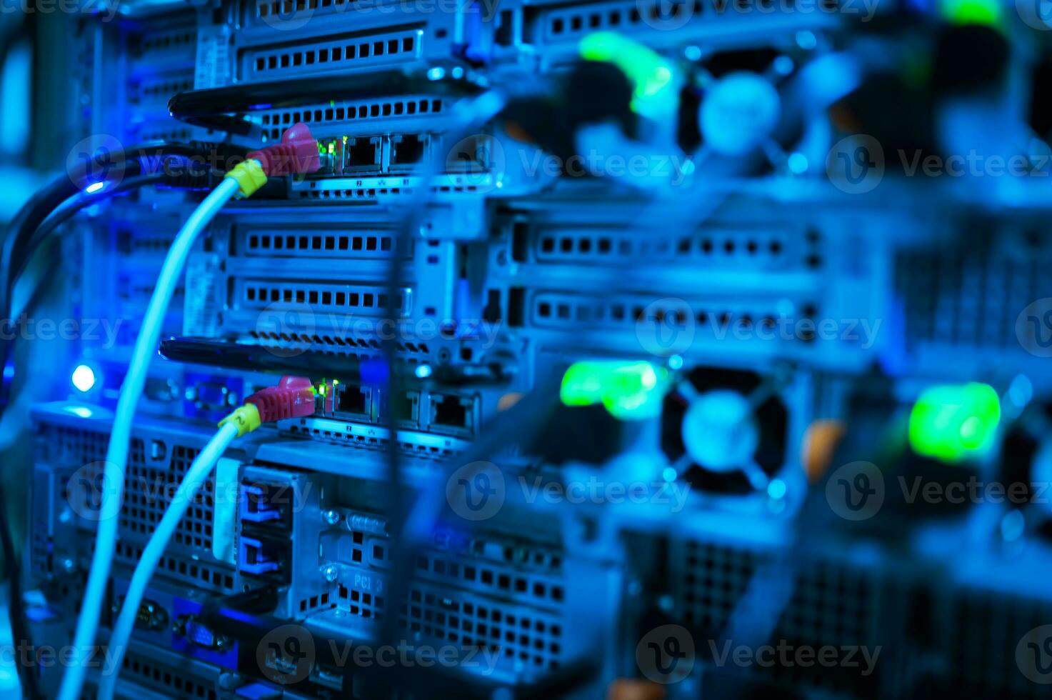 Network server in data center room photo