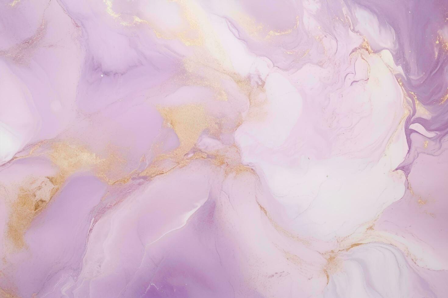 AI generated Abstract background of purple, gold and white marble liquid pattern with golden streaks photo