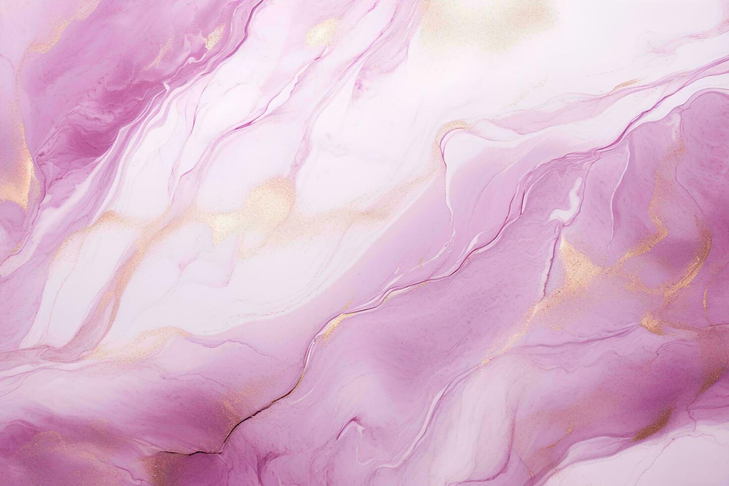 AI generated Abstract background of purple, gold and white marble liquid pattern with golden streaks photo