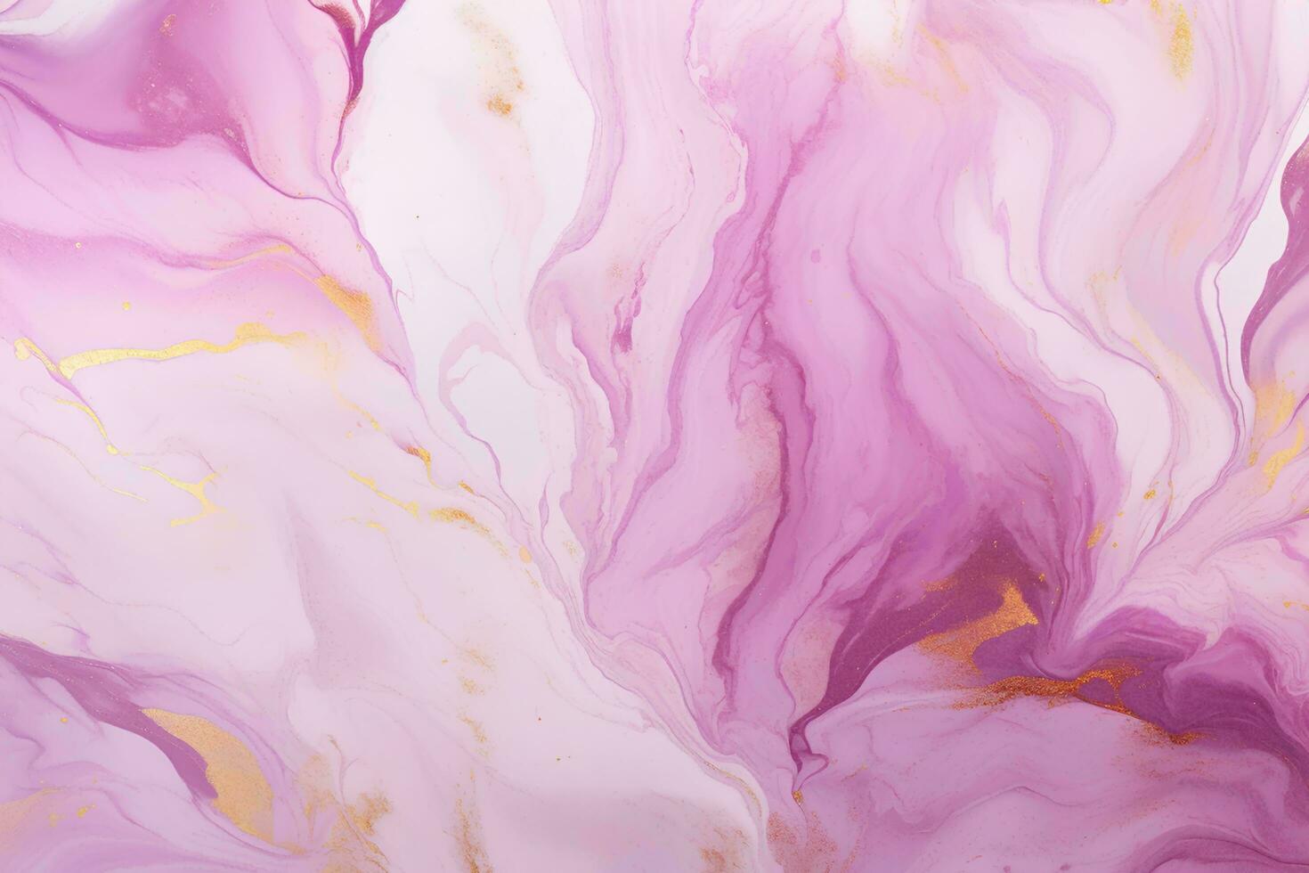 AI generated Abstract background of purple, gold and white marble liquid pattern with golden streaks photo