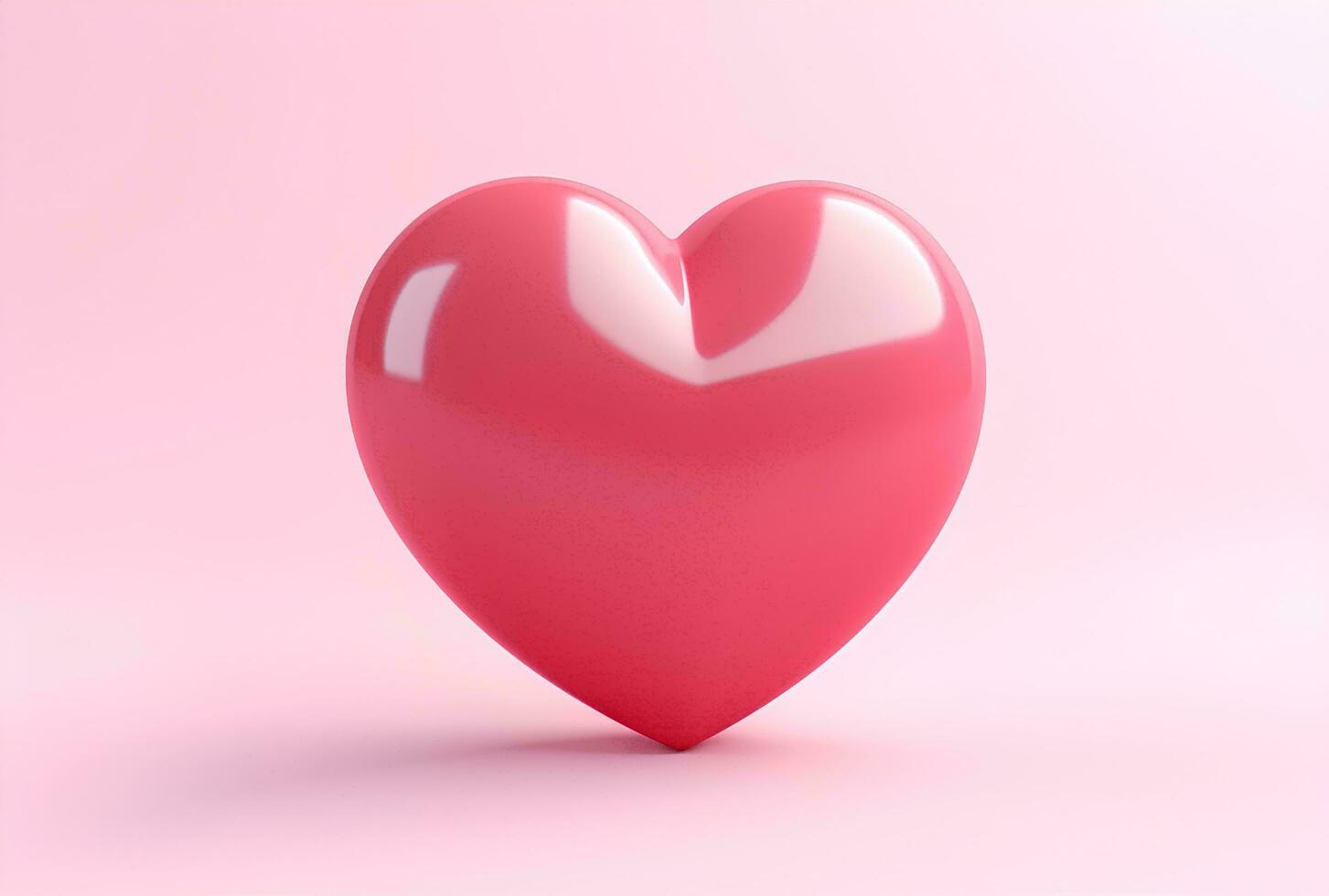 AI generated Valentines day background with pink hearts and heart frame. 3d rendering love photo