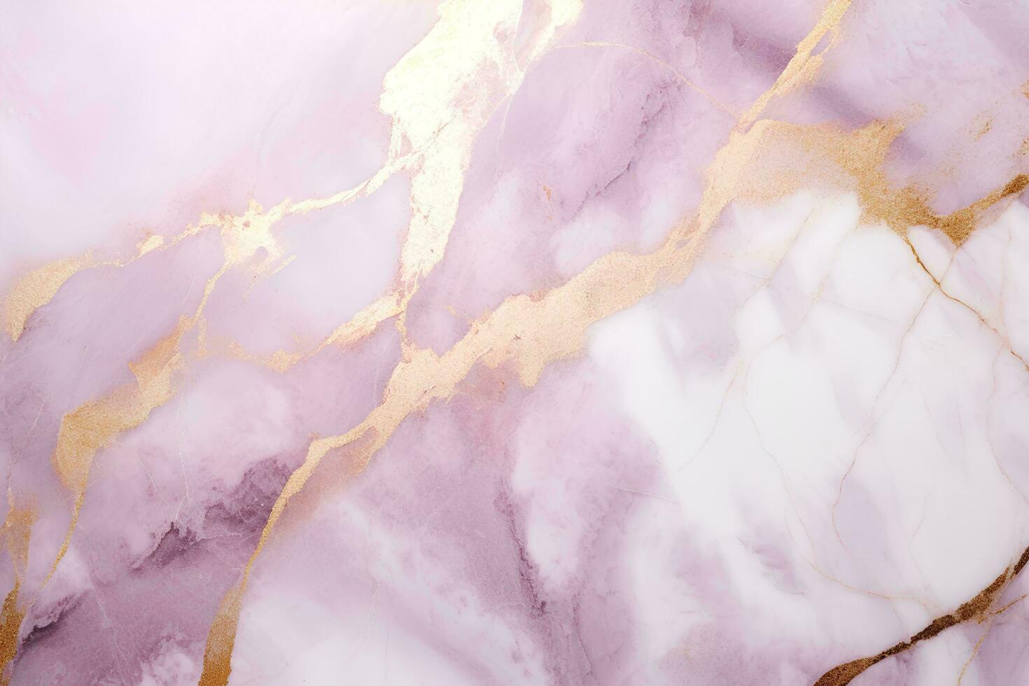 AI generated Abstract background of purple, gold and white marble liquid pattern with golden streaks photo