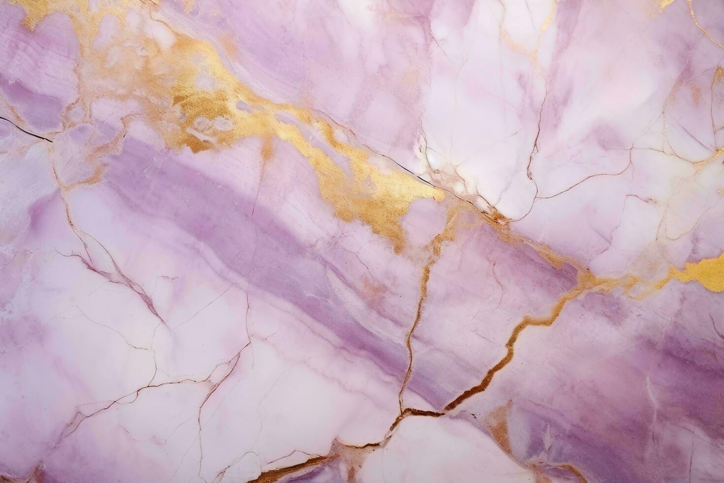 AI generated Abstract background of purple, gold and white marble liquid pattern with golden streaks photo