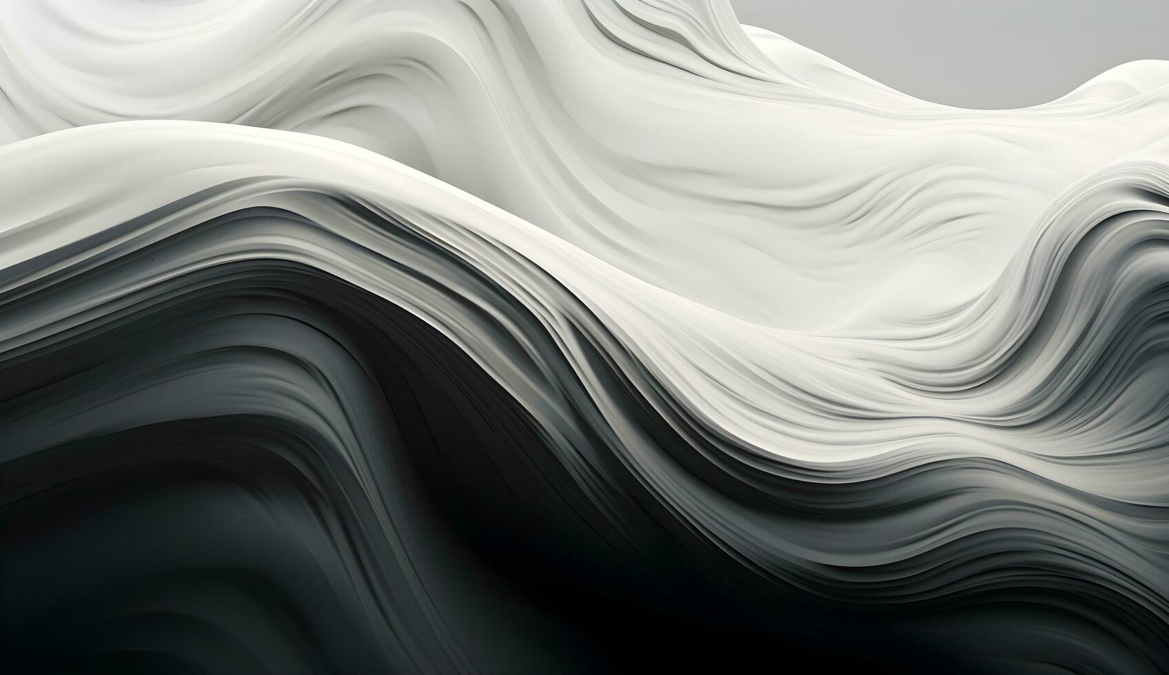 AI generated Abstract black and white smoke on a black background photo