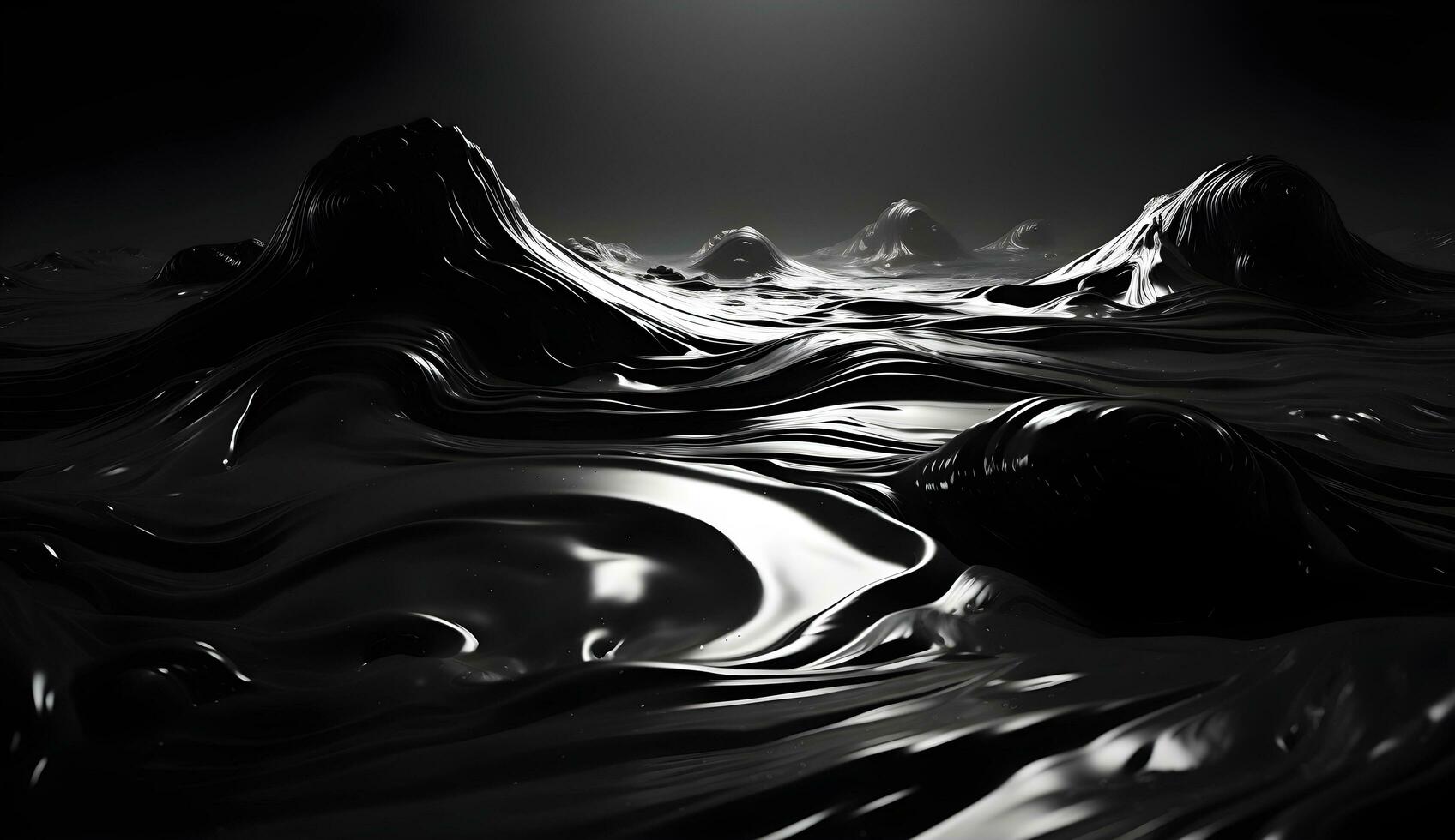 AI generated Abstract black and white smoke on a black background photo