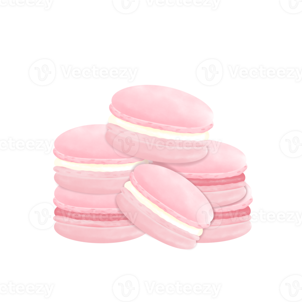 sweet macaroons in valentine png