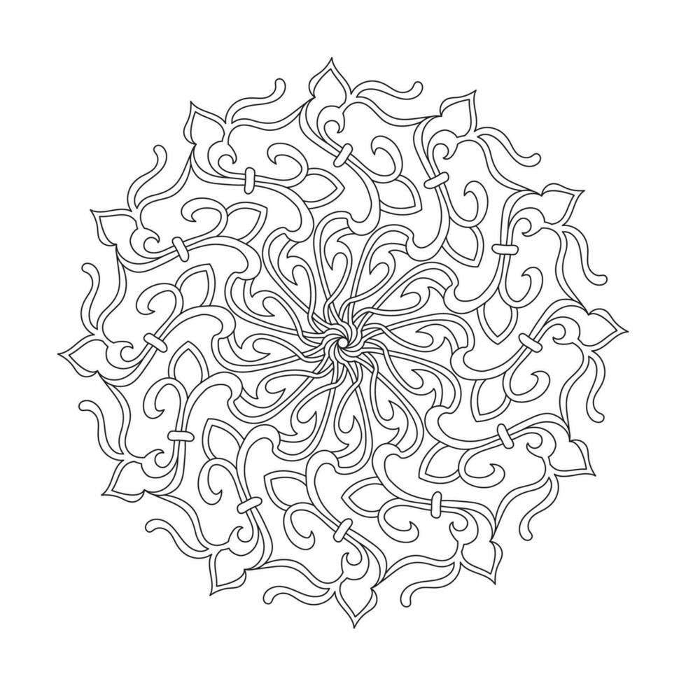 Mandala motivetion coloring book page for kdp book interior vector