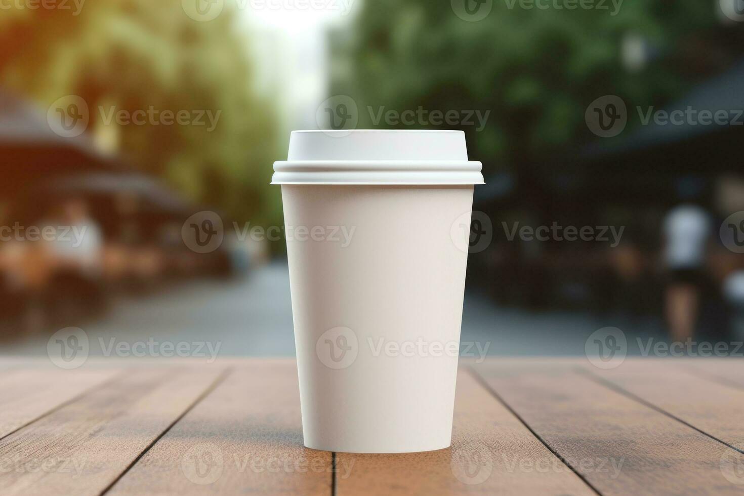 AI generated Paper coffee cup mock-up Generative AI photo