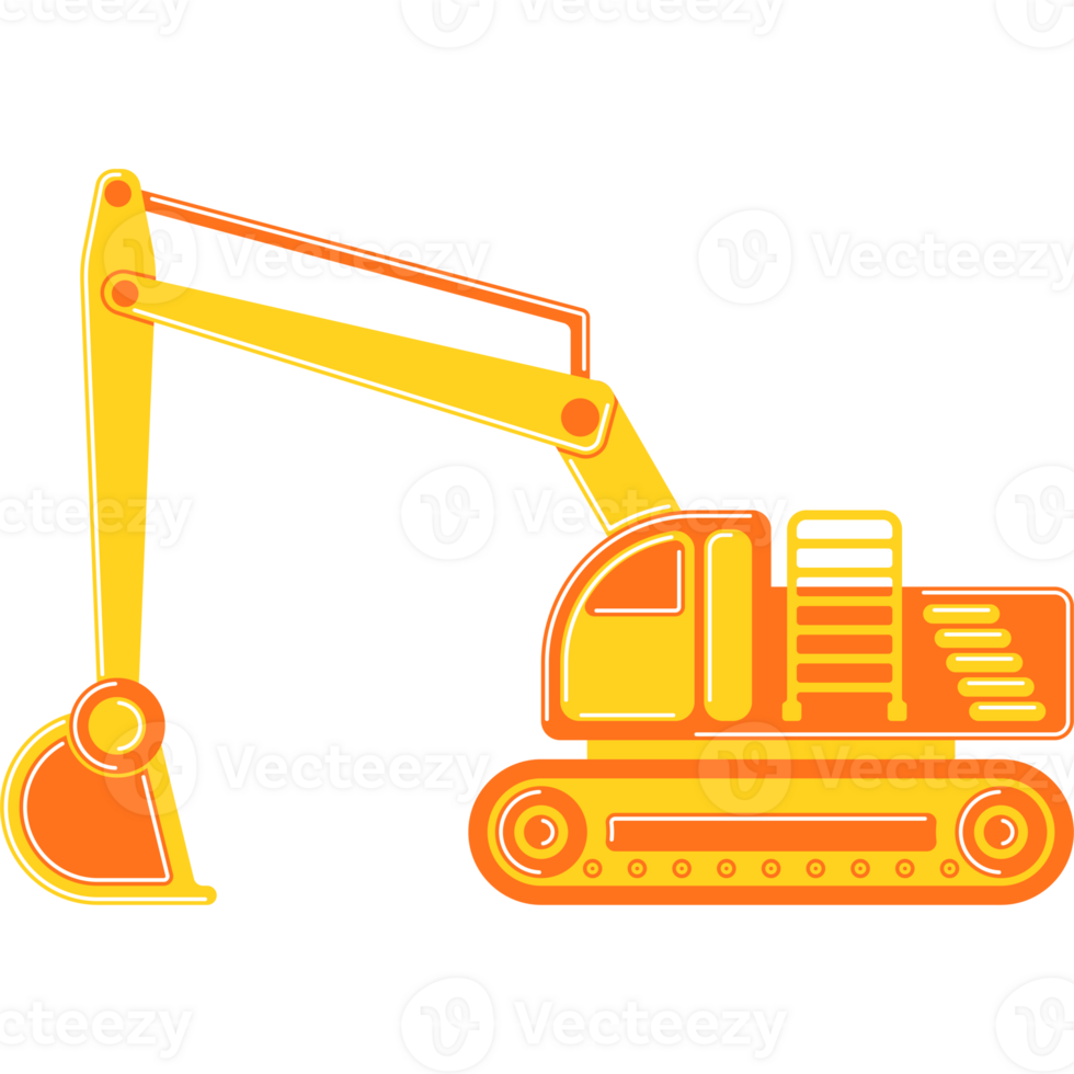 Excavator Illustration PNG
