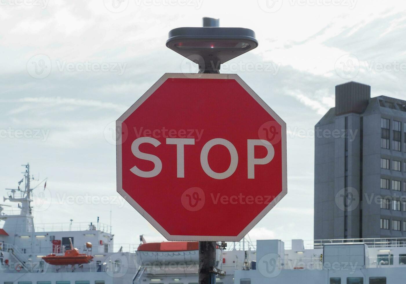 red stop sign photo