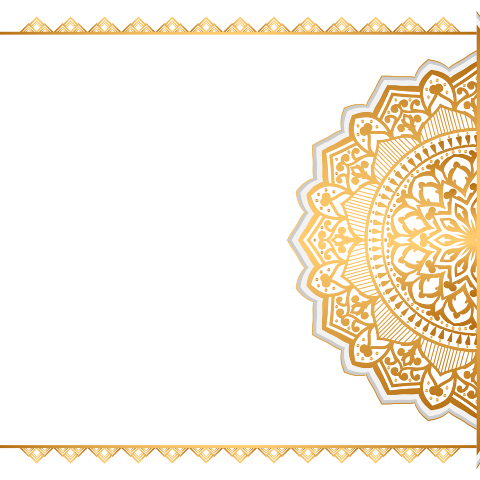 ancien luxe d'or mandala arabesque islamique modèle pour mariage invitation Contexte png