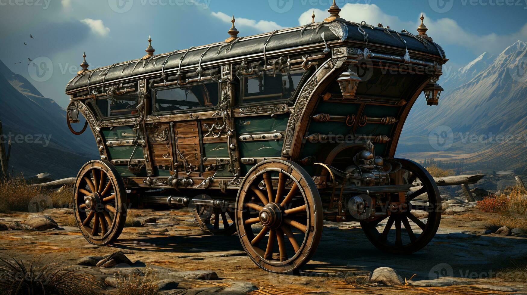 AI generated classic wagon wallpapers photo