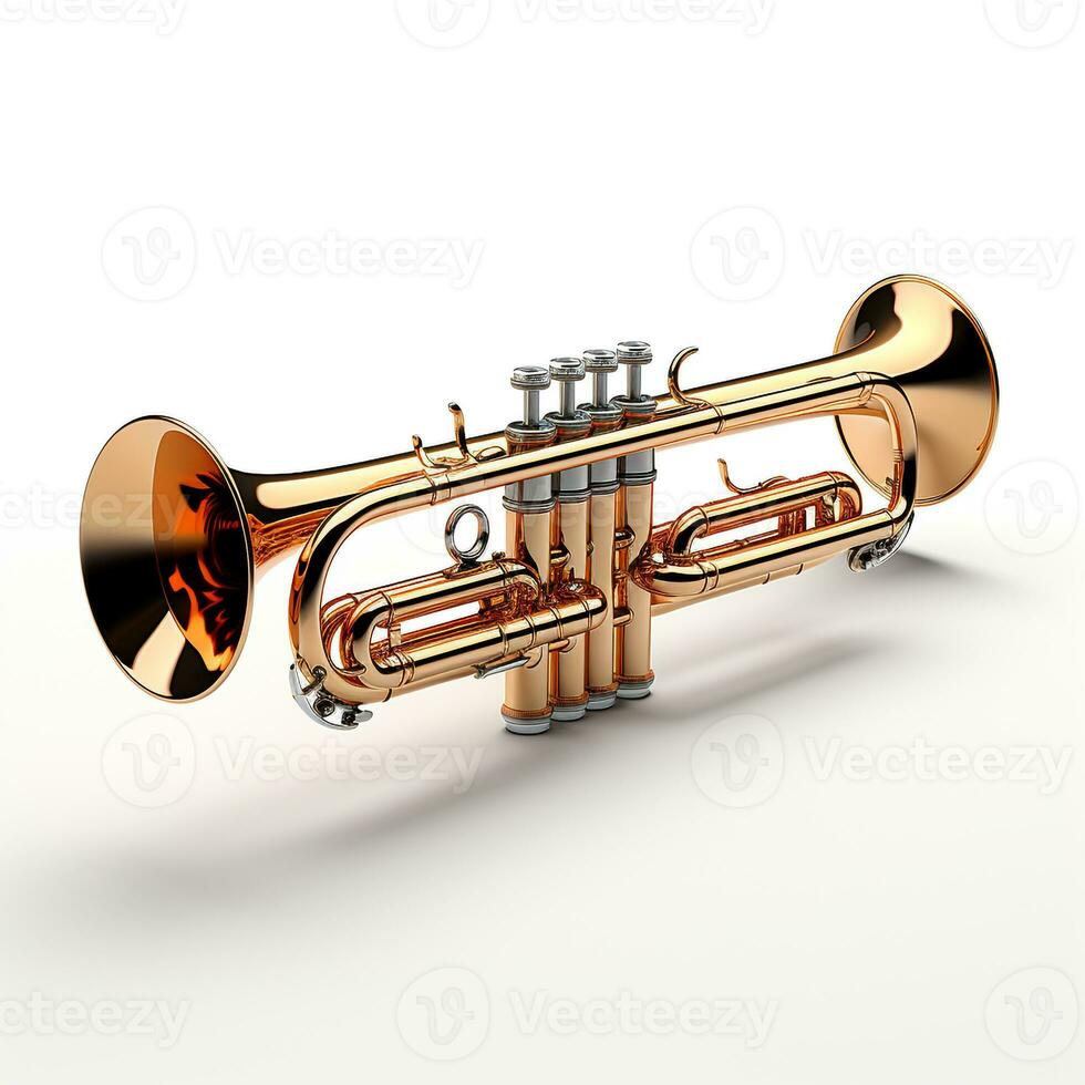 AI generated 3d Trumpet model photo