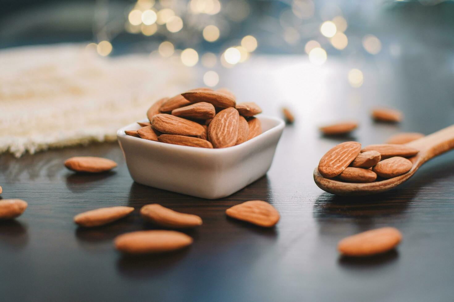 Almond products in cooking photo