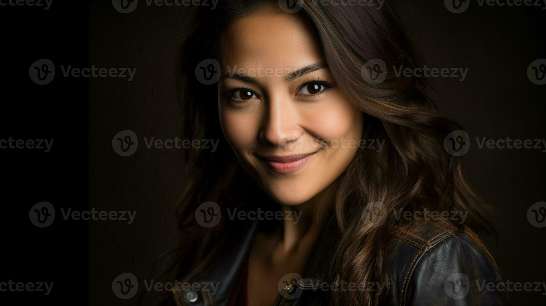 AI generated Beautiful Native American woman model photo