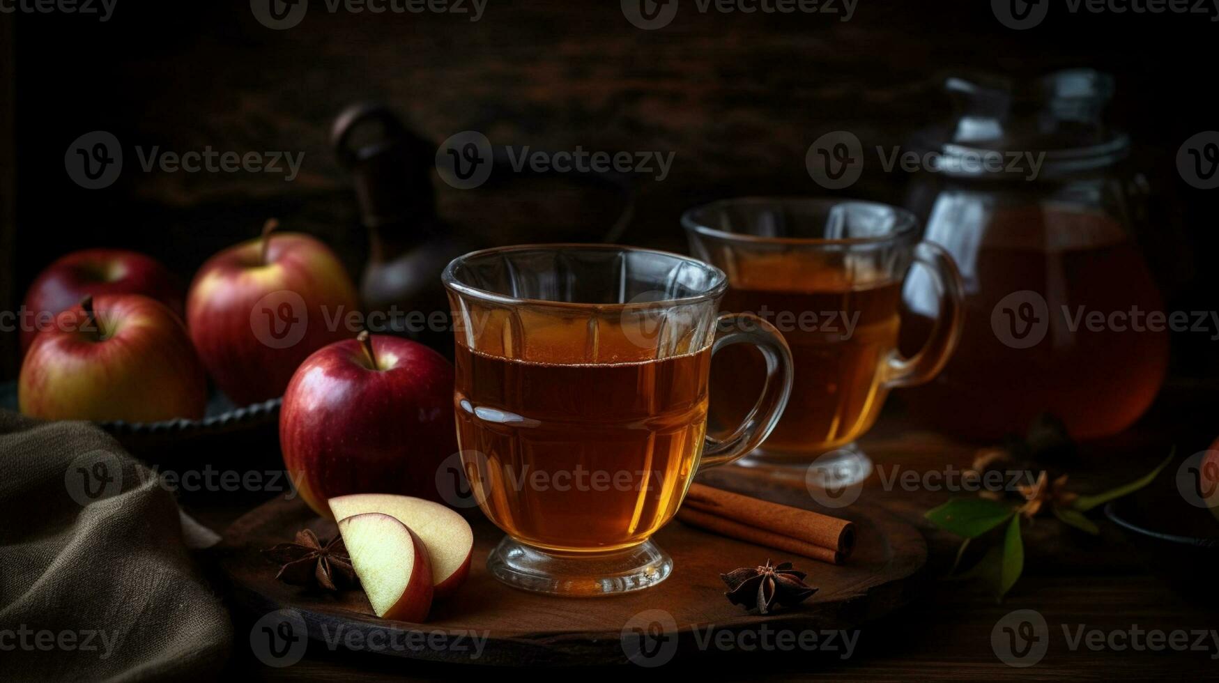 AI generated Spiced apple cider photo