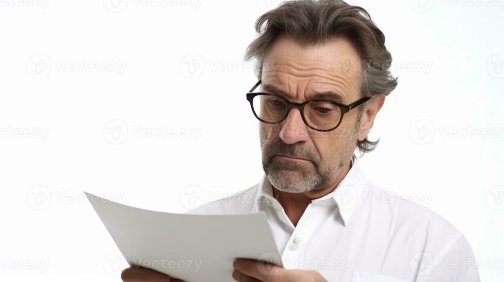 AI generated Customer looks over a bill photo