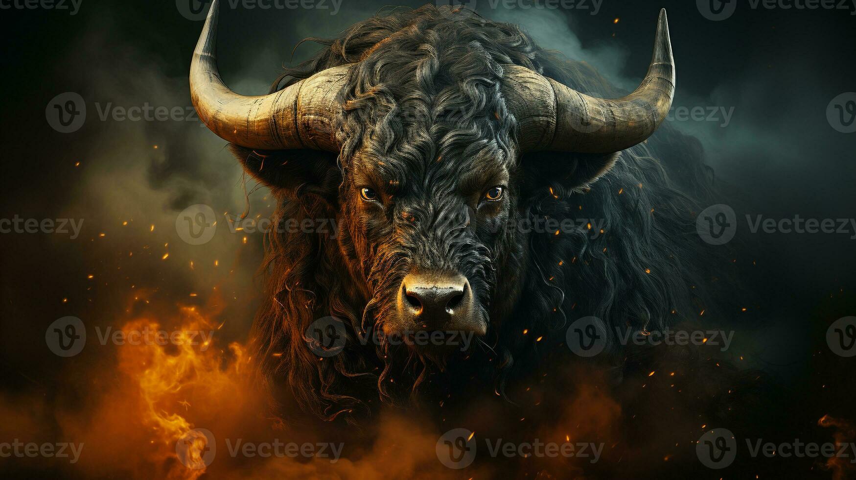 AI generated amazing bull wallpapers photo