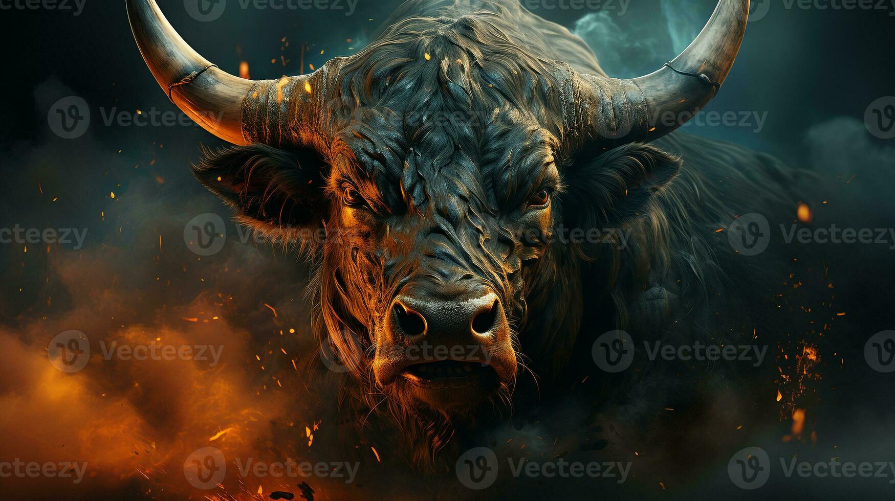 AI generated amazing bull wallpapers photo