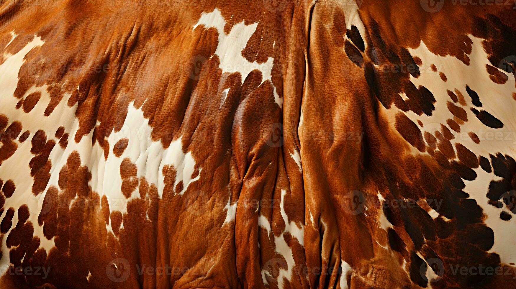 AI generated Cowhide background texture photo