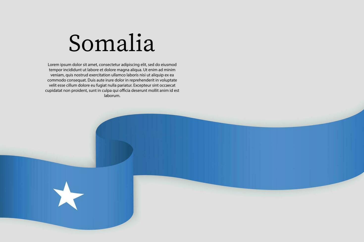 Ribbon flag of Somalia. Celebration background vector