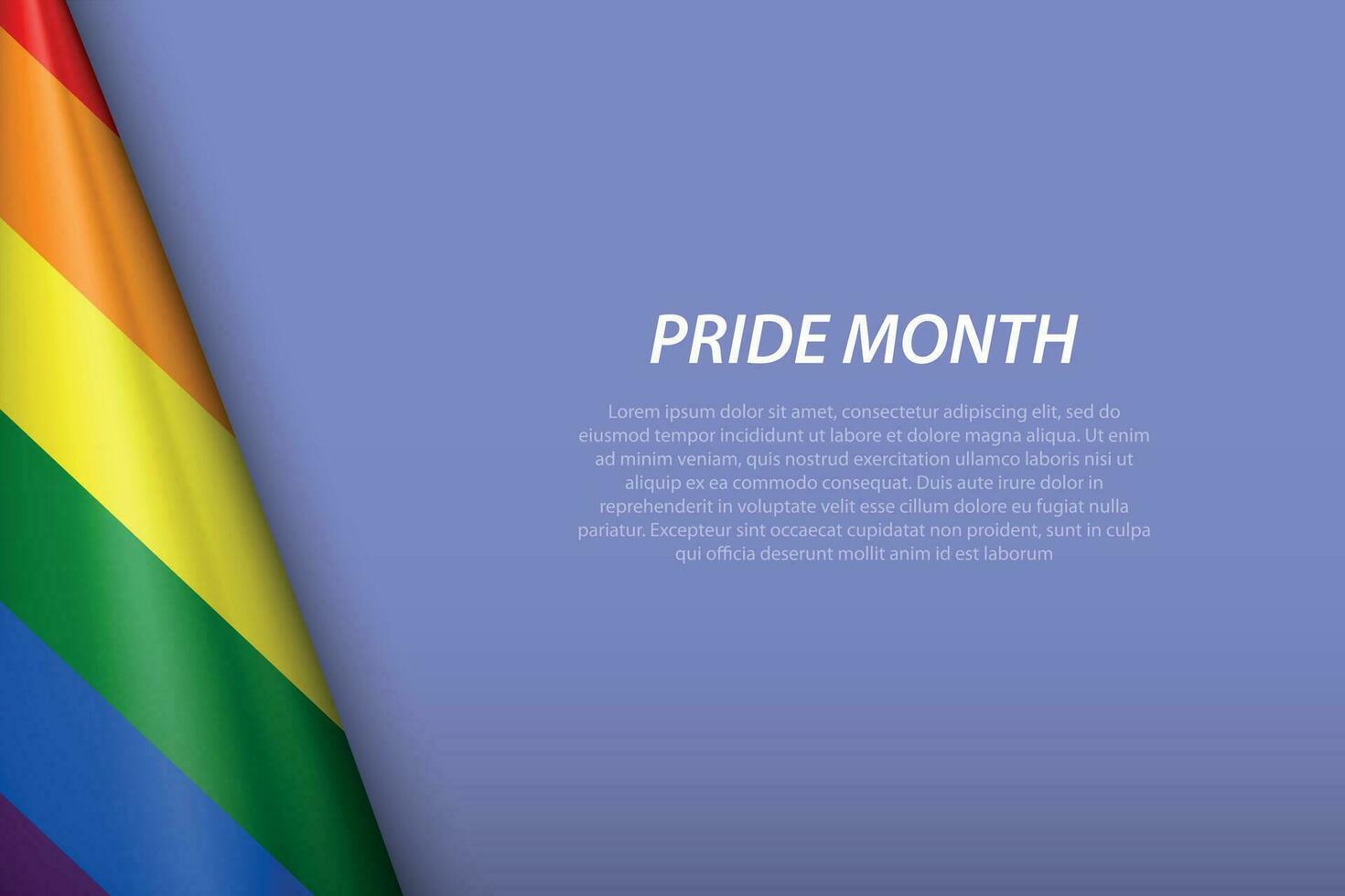 Rainbow wave flag for happy pride month background vector