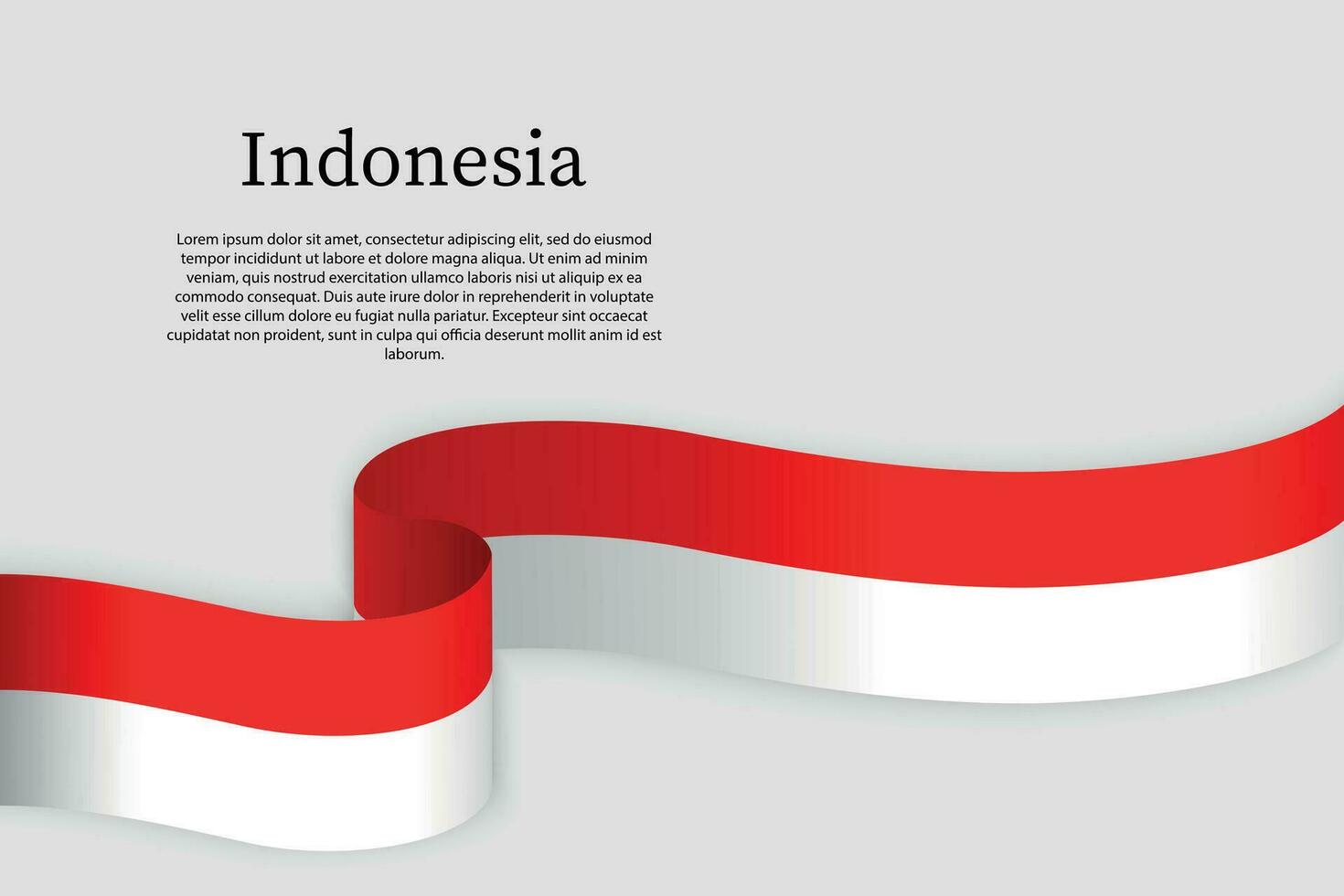 cinta bandera de Indonesia. celebracion antecedentes vector