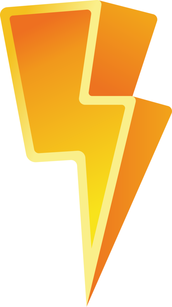 3D Flash sale thunder icon png