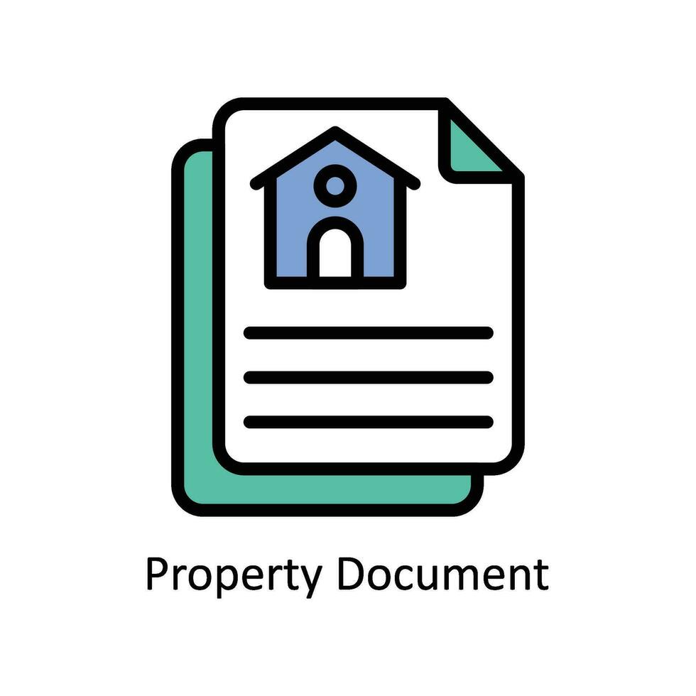 Property Document  vector filled outline Icon Design illustration. Business And Management Symbol on White background EPS 10 File