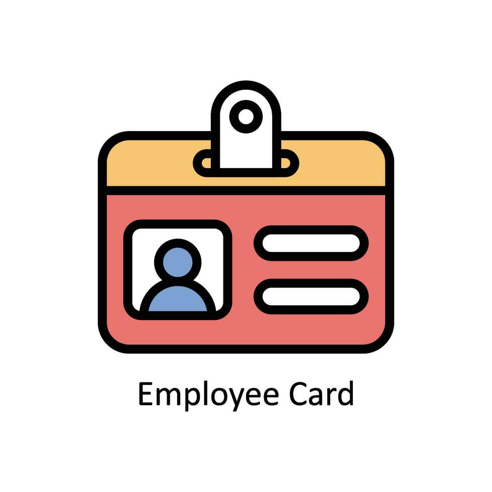 Employee Card vector filled outline Icon Design illustration. Business And Management Symbol on White background EPS 10 File
