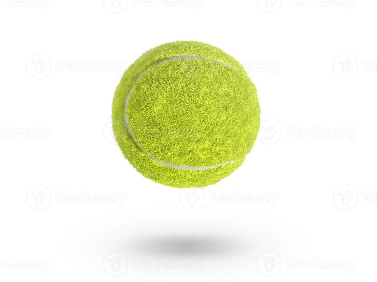 Single tennis ball isolated on white background photo