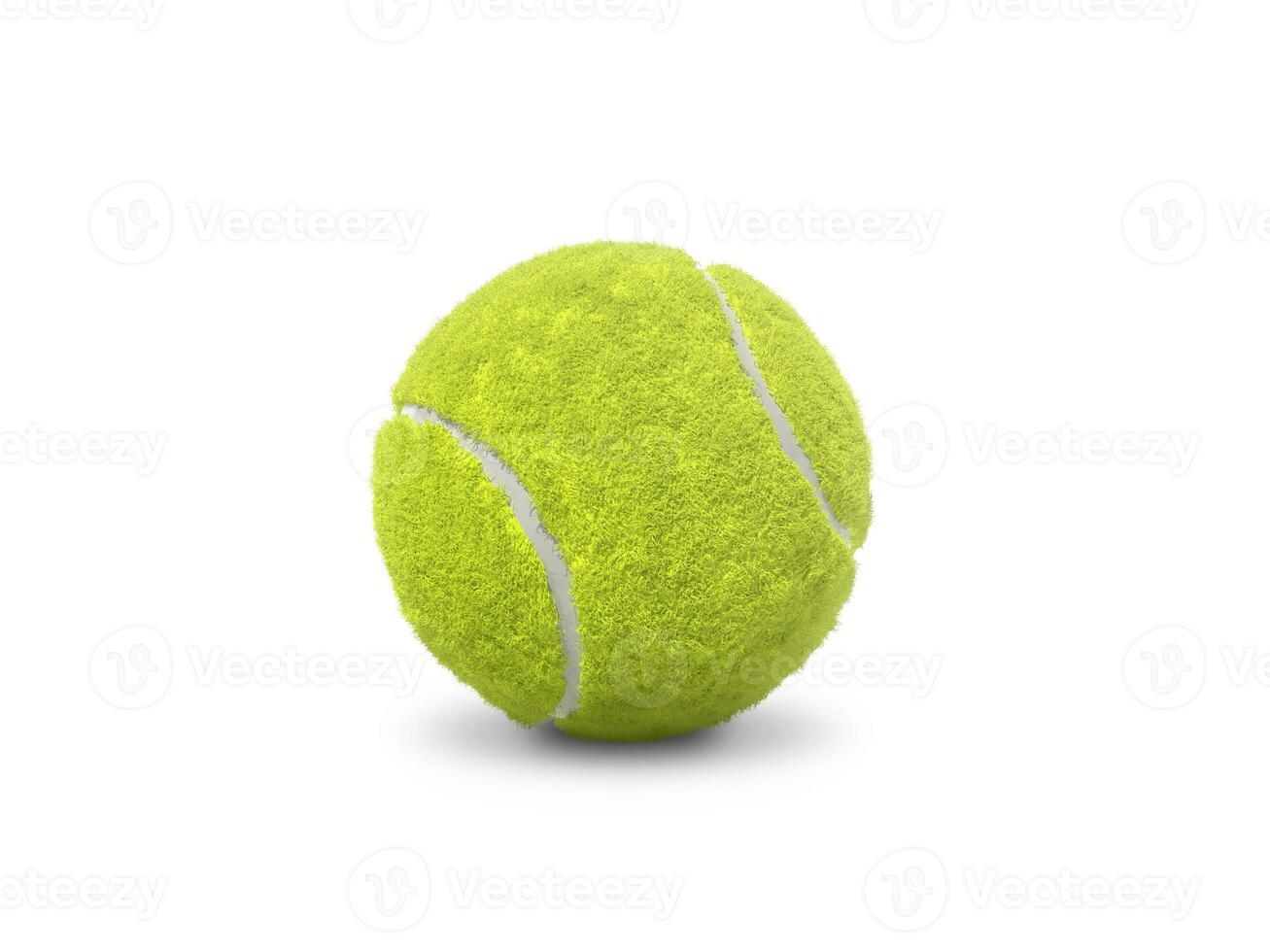 Single tennis ball isolated on white background photo