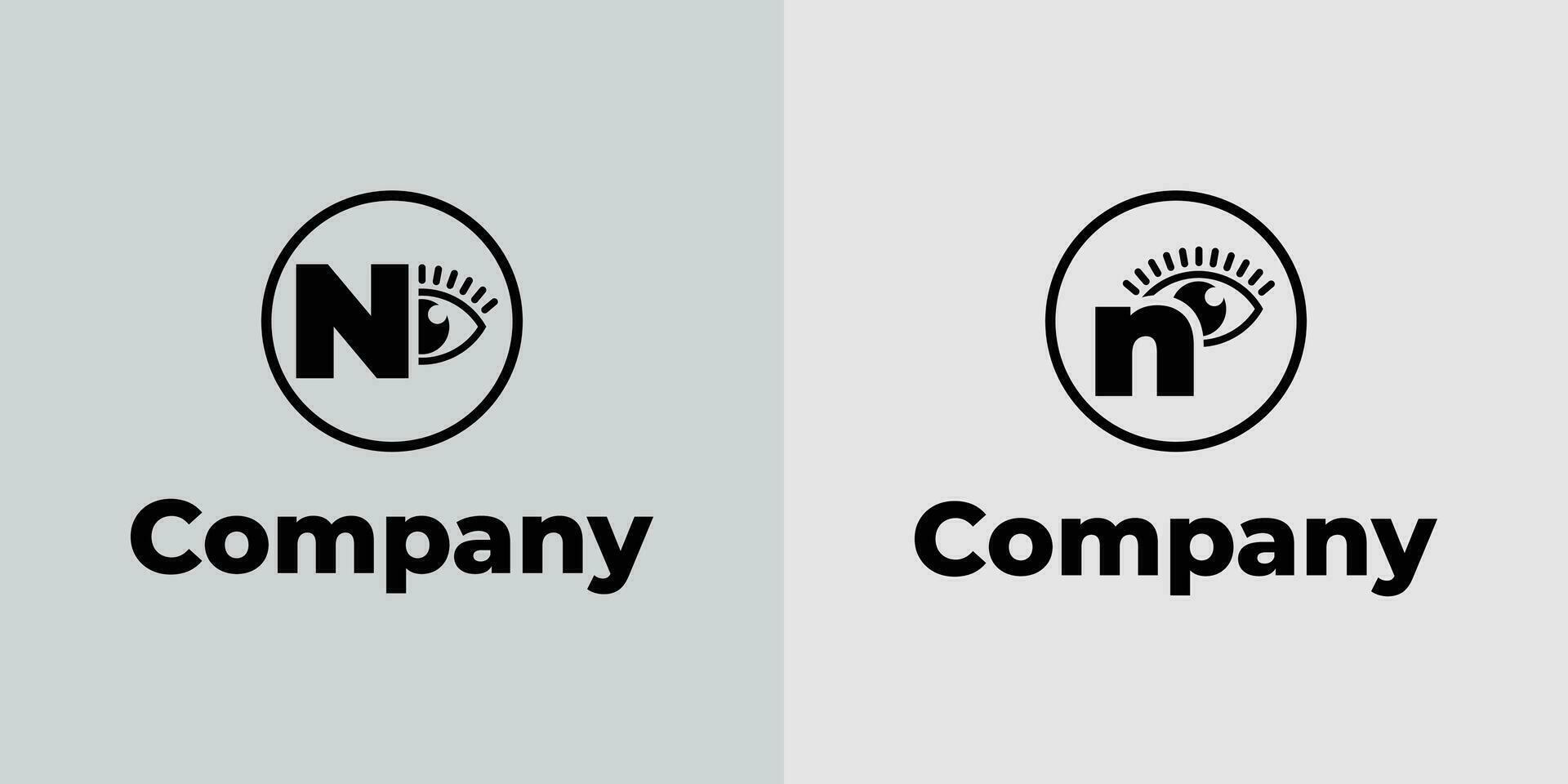 Letter N Vision Logo, suitable for business related to vision, spy, optic, or eye with Initial N vector