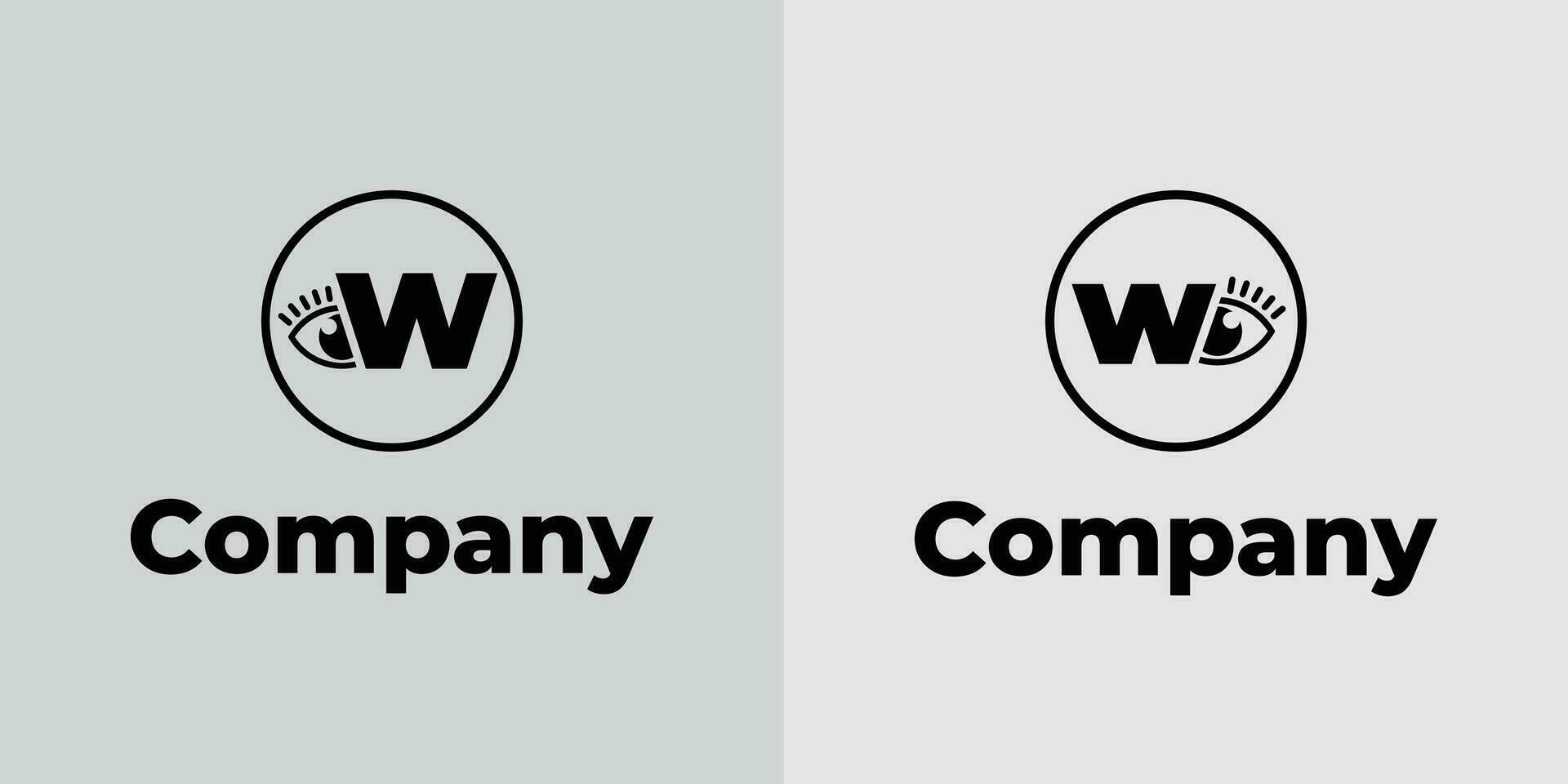 Letter W Vision Logo, suitable for business related to vision, spy, optic, or eye with Initial W vector