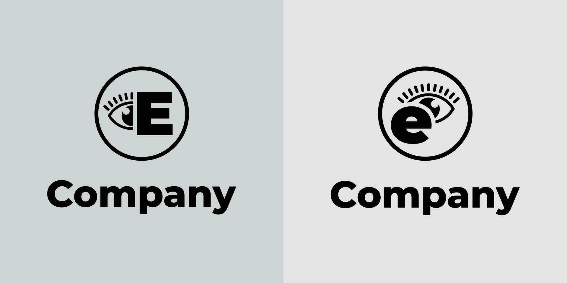 Letter E Vision Logo vector