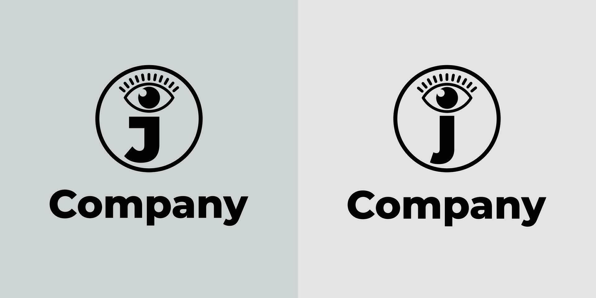 Letter J Vision Logo, suitable for business related to vision, spy, optic, or eye with Initial J vector